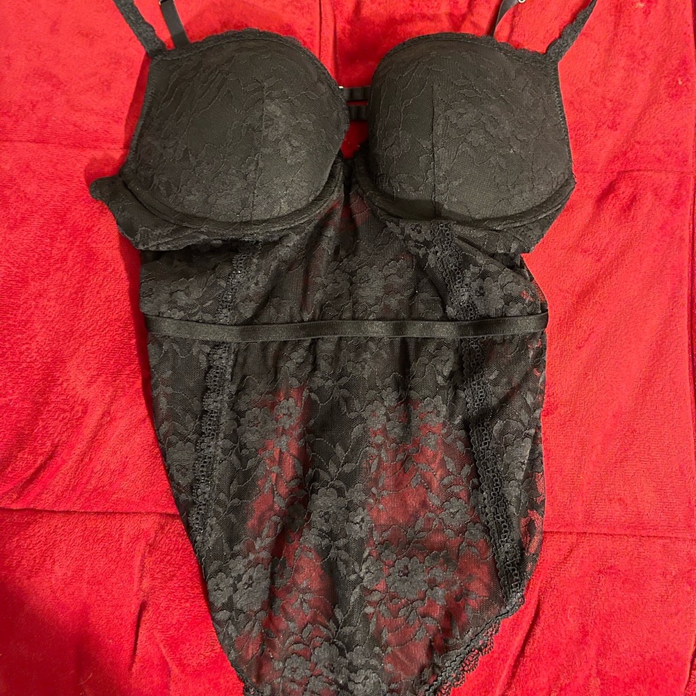 Black lace bodysuit